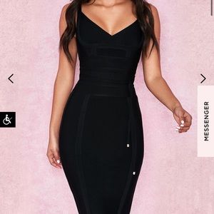 House of CB Belice Black Bandage Dress